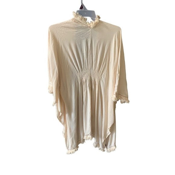 davi and dani Womens Size Small Open Front Cardigan Swimsuit beach coverup fring - Picture 6 of 6